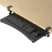 Keyboard Tray Under Desk Pull Out with C Clamp Mount Computer Keyboard & Mous...