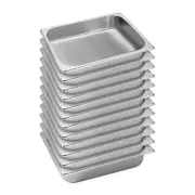 NNEAGS 12X GN Pan Full Size 1/2 GN Pan 6.5cm Deep Stainless Steel Tray
