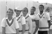 Gloucestershire County Cricket Club new caps Jeremy Lloyds - 1985 Cricket Photo