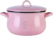 Soup Bowl Bowls with Handle Microwave Oven Ceramic Japanese-Style Instant Noodles Milk with Lid Large-Volume Students Dormitory-Pink-1140ML