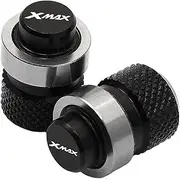 xinjiedianzi Compatible with Xmax 300 400 250 125 Motorcycle Accessorie Key Chain CNC Wheel Tire Valve Stem Caps(Blue)