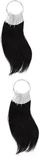 FRCOLOR Sets Professional Hair Samples Strands Hair Extensions Home Barber Supplies Rings Pcs