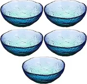 Oriental Sasaki WA3303 Glass Small Bowl, Coral Sea, Made in Japan, Set of 5, Blue, Green, Approx. 5.3 x 2.0 inches (13.5 x 5 cm)