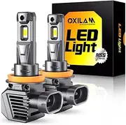 OXILAM H11/H8/H9 LED Bulb, 800% Brighter 30000LM, 5 Min Quick Install, 70000H Lifespan, No Flicker, 99% Compatibility