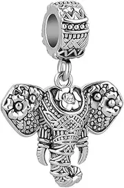 [OutstandLong] Lucky Elephant Charms Animal Good Luck Symbol Bead Charm fit Pandora Bracelet & Necklace, Metal, base