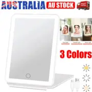Travel Makeup Mirror With 3-Color 72 LED Lighting USB Rechargeable Beauty Mirror