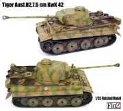 WWII German Tiger I Ausf. H2 7.5 cm KwK 42 1/35 FloZ finished tank model
