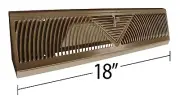 Baseboard Register/Diffuser 18" - Brown/Beige - New