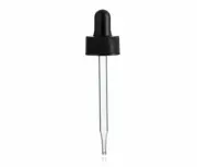 Magnakoys Black 15-425 Vial Droppers with 60mm Glass Pipette