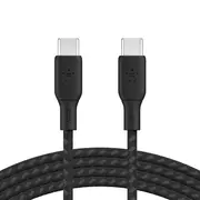 Belkin BoostCharge USB-C to USB-C Cable (3M) (Pack of 1) - Black (CAB014bt3MBK), 100W, 480Mbps, 30K+ bend, Samsung Galaxy, iPad, 2 Years Warranty
