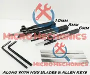 MINI LATHE PARTING CUT OFF TOOL HOLDERS KIT 6X BLADES UNIMAT EMCO BOXFORD MYFORD