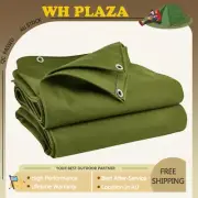2Mx3M Army Canvas Tarp Tarpaulin Water Sun Proof Washable Boat Car Cover Camping