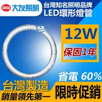 在飛比找蝦皮購物優惠-大友 12W LED環型燈管 TCL-290 單燈管 取代傳