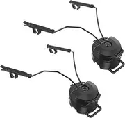 WOONEKY 1 Pair Professional Helmet Rail Adapter for Headphones Durable Noise Canceling Headphone Rack Lightweight and Easy to Install Accessory Compatible with Helmet and Designs
