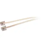 PRO2 LC0076B/IVY 10M Modular Plug Lead - Ivory Rj12 Line Cord 6P2c Tel5056 Flat Telephone Cable