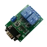 DC 12V 2CH RS232 DB9 Serial Relay Control Switch UART Home Automation NEW