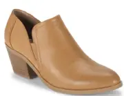 BareTraps Ankle Boots Size 9.5 Tan Block Heel Cushioned Insole Lightweight NEW