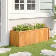 Raised Garden Bed, Elevated Planter Box Plant Container 150x50x50 cm Solid Wood Teak