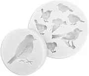Cestony 2Pcs Lovely Bird Silicone Molds for DIY Cake Fondant Biscuit Cookies Sugar Pudding Chocolate Hard Candies Dessert Decor