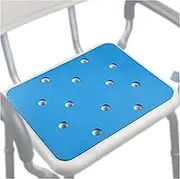 MINIVON Bath Chair Pad with Adhesive Backing Non Slip Shower Seat Mat, Textured Surface 15 x 12, Bathroom Shower Chair Cushion, Waterproof, Soft Pad Cover Bath Stool for Elderly