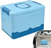 Folding Storage Bins - Stackable Storage Box Portable With Lid And Handle - Large Capacity Home Organization Supplies, Multi-Functional Outdoor Camping Crates For Living Room