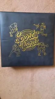 Sports Card Binder 2" Three Ring Binder Plus 80 Sleeves. Holds 720 Cards