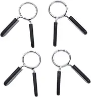 MOBUTOFU Set of 4 Barbell Spring Clip Collars 30mm Diameter Clamp for Dumbbells Barbells Accessories