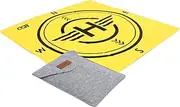 Landing Pad Drone Leather Universal with Storage Pouch Double Sided Weighted RC Helicopter Foldable Aircraft Pad