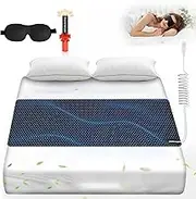 Grounding Mat for Bed, Grounding Pad for Sleeping, Anti-Slip PU Leather Grounding Mattress Earthing Mat Grounding Pad with Grounding Cord for Better Sleep, Pain and Stress Relief, 27.5''×76‘’, King