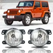 FIT FOR CHARGER JOURNEY JEEP GRAND CHEROKEE WRANGLER FOG DRIVING LIGHT LAMP PAIR (for: Jeep)