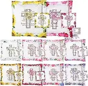 Hahafelt 10 Pack Prayer Quilt with Cross Inside, Vintage Scripture Prayer Quilt Squares Christian Gifts for Women Easter Mother's Day Pastor Appreciation Gifts