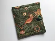 Needle case Sewing William Morris Strawberry Thief Felt pages Button/loop close