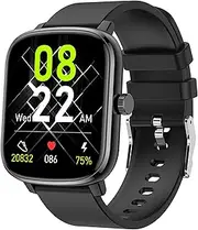 [Popglory] Smart Watch for Women Men, 1.69" Smartwatch, 48mm Fitness Tracker Watch with Blood Pressure, Heart Rate Monitor 100+ Sports Waterproof Fitness Watch, Long Standby for Android iOS…