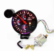 5 Inch 4 in 1 Tachometer RPM Meter w/Shift Light Oil Press Water Oil Temp Gauge