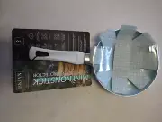 Brooklyn Steel Co 2 Pc Set Mini Frying Pan Blue & Pan Protector Pad Light Blue