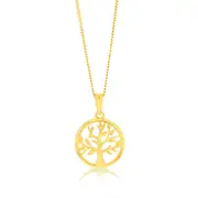 Sterling Silver Gold Plated Tree Of Life Pendant