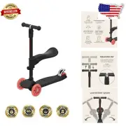 Chipmunk Plus Adjustable Kids Scooter - Foldable Seat, LED Wheels for Safe Ride