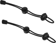 2pcs Mountaineering Pole Buckle Tree Ladder Stabilizer Strap Backpack Chest Straps Climbing Sticks Stablizier Strap Backpack Attachments Walking Pole Holder Elastic Rope Black