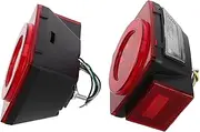 HORIALENCE 2pcs LED Tail Lights for Trucks and Trailers Durable Automotive Lights Versatile Brake Reverse and Indicator Functions Sturdy Design for Reliable Performance