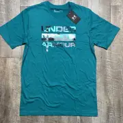 Under Armour Men’s Stacked Logo Fill T-shirt Short Sleeve Green Size Med New