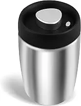 Coffee Vacuum Canister 1.2L Stainless Steel Coffee Sealed Jar Large Capacity Tea Storage Can Moisture Proof Coffee Bean Storage Container for Home Kitchen Storages (1-Pack)