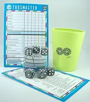 KENDi GAMES Dice Cup Soft Plastic - Apple Green - Good Luck - 6 Dice - Quick Start Guide