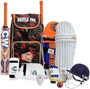 CW Bouncer Junior Cricket Kit Senior Cricket Set Cricket Gears Package Professional Cricket Equipment with Cricket Bag Bag Leather Ball Club Match Set