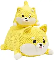 Cute Squeaky Plush Dog Toy, Durable Pig and Puppy Shape Chew Toys for All Dog Sizes, Interactive Pet Toy for Boredom and Teething Relief (Dog,Small)