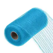 6 Inch Glitter Poly Burlap Mesh for Wreath Ribbon 10 Yard Blue