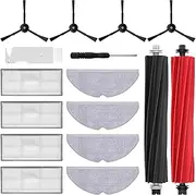 Accessory Set for Roborock S8 Pro Ultra, oGoDeal 1 x Main Roller Brush 4 x Side Brushes 4 x Filters 4 x Mop Wipes 1 x Brush, Robot Vacuum Cleaner Replacement Parts Accessories