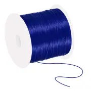 66Yard Flat Stretchy Bracelet String 1mm Elastic Beading Cord Dark Blue