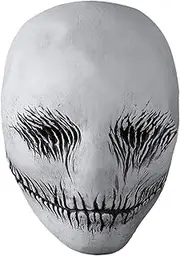 [Gmokluytw] Horror Face Cover - Skeleton Mask | Creepy Latex Mask | Realistic Design, Breathable Material, Comfortable Fit, Ideal For Halloween, Cosplay, Costume Parties, Unisex Adult Size