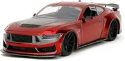 Jada Big Time Muscle 1:24 2024 Ford Mustang GT Dark Horse Die-Cast Car, Toys for Kids and Adults(Candy Red)
