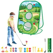 4-In-1 Sticky Golf Games Set With Multiple Game Modes 3-Sided Golf Chipping Net Golf Practice For Kids And Adults